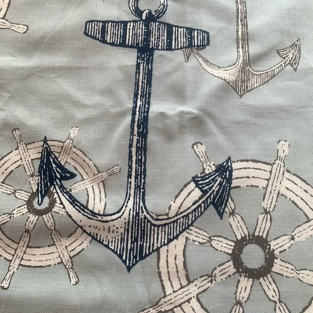 Better Homes & Gardens Blue Nautical Fabric Shower Curtain Anchors Cotton Blend